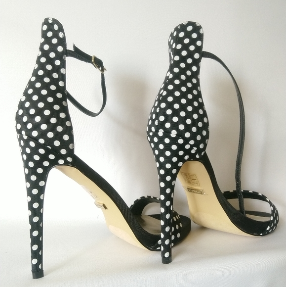 polka dot high heel shoes